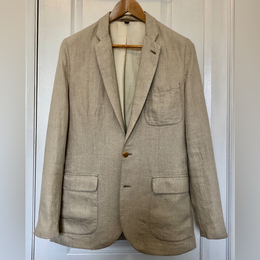 J. Crew Men’s tan Baird McNutt linen blazer
